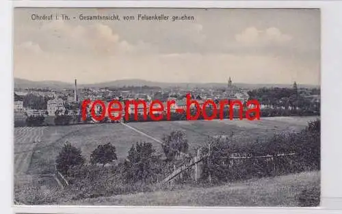 81931 Ak Ohrdruf i. Th. Gesamtansicht vom Felsenkeller gesehen 1918