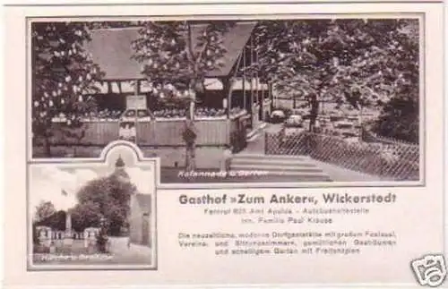 28949 Ak Wickerstedt Gasthof "Zum Anker" um 1940