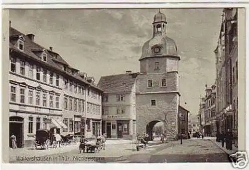 33106 Ak Waltershausen in Thüringen Nicolausturm 1909