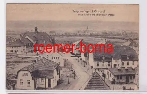 81690 Ak Truppenlager I. Ohrdruf i. Th. Blick nach dem Thüringer Walde 1918