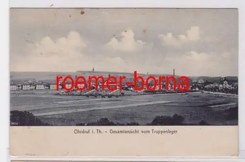 81687 Ak Ohrdruf i. Th. Gesamtansicht vom Truppenlager 1918