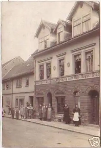 18597 Foto Ak Bad Sulza Schuh Warenlager 1910
