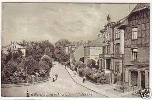 23708 Ak Waltershausen i. Thür. Bahnhofstrasse 1910