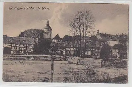 68170 Feldpost Ak Gerstungen mit Wehr der Werra 1941