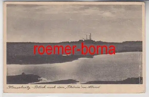 69899 Ak Meuselwitz Blick nach dem 'Phönix' am Abend um 1930