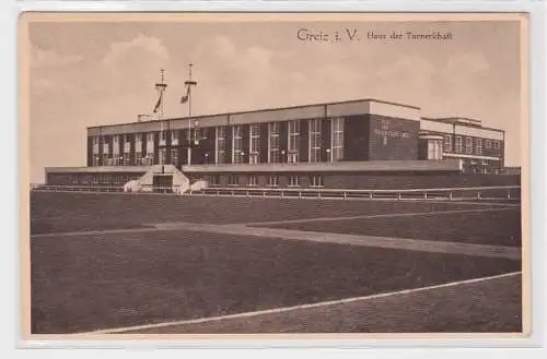 88768 Ak Greiz im Vogtland Haus der Turnerschaft 1937