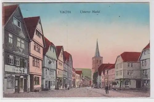90976 Ak Vacha unterer Markt mit Geschäften 1925