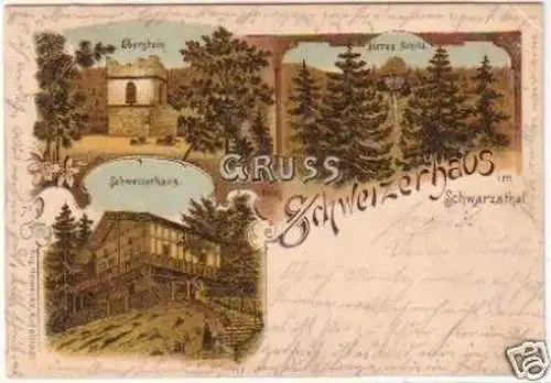 23519 Ak Lithographie Gruß vom Schweizerhaus 1903