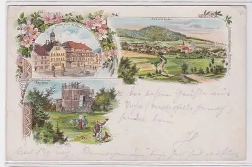 91108 Ak Lithographie Marktplatz zu Vacha, Völkershausen, Ochsenberg 1900