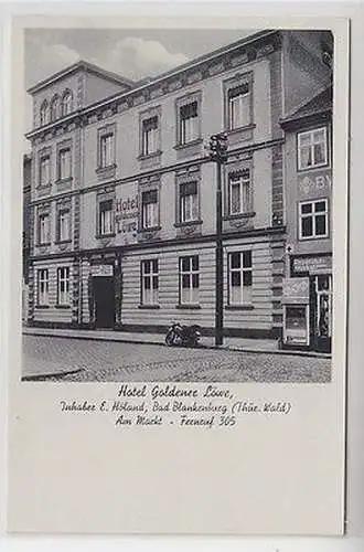 62016 Ak Bad Blankenburg (Thür. Wald) Hotel Goldener Löwe um 1940