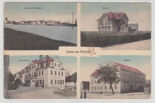 68710 Mehrbild Ak Gruß aus Prössdorf Schule, Gasthof usw. um 1910