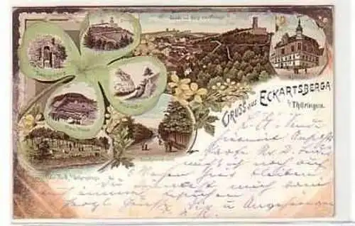40107 Ak Lithographie Gruß aus Eckartsberga 1898