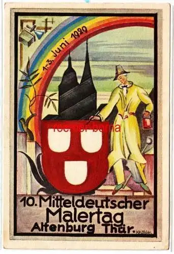 79515 Ak 10. Mitteldeutscher Malertag Altenburg Thüringen 1.-3. Juni 1929