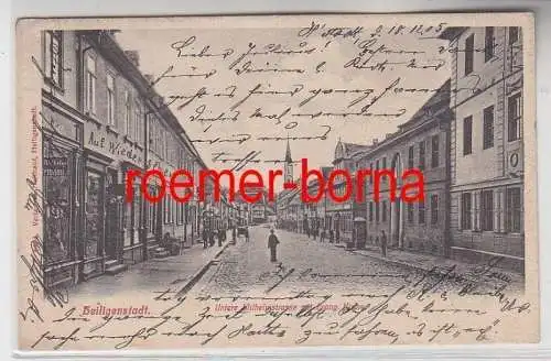 78366 Ak Heiligenstadt unter Wilhelmstraße mit evangelischer Kirche 1905
