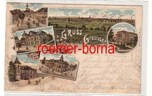 12999 Ak Lithographie Gruss aus Greussen Zum Prinzen Leopold usw. 1898