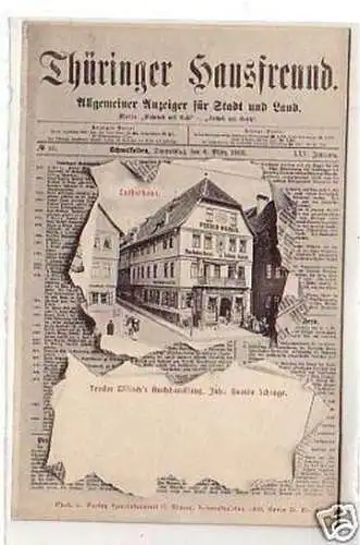 33787 Zeitungs Ak Schmalkalden Lutherhaus 1902