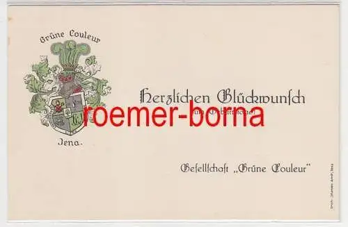 82820 Studentika Ak Jena Gesellschaft 'Grüne Couleur' um 1920