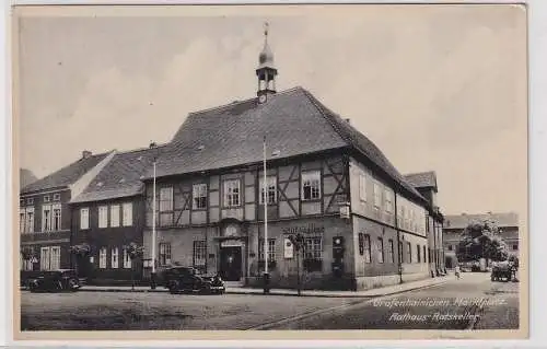 29381 Ak Gräfenhainichen Marktplatz Rathaus Ratskeller um 1920