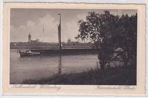 34824 Ak Lutherstadt Wittenberg Gesamtansicht Elbseite um 1920