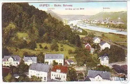 16934 Ak Krippen m. Lilienstein Elbtal Schandau um 1920