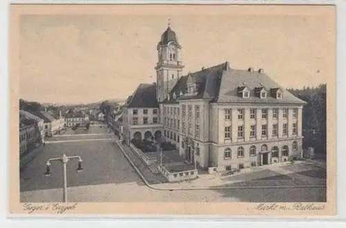 60301 Ak Geyer im Erzgebirge Markt mit Rathaus 1922