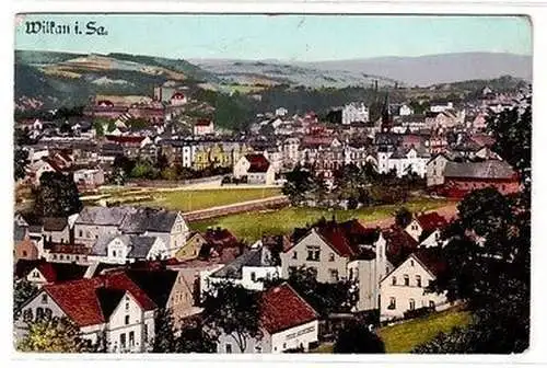65111 Ak Wilkau in Sachsen Totalansicht 1914