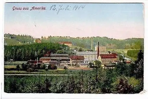 65582 Ak Gruß aus Amerika Totalansicht 1914