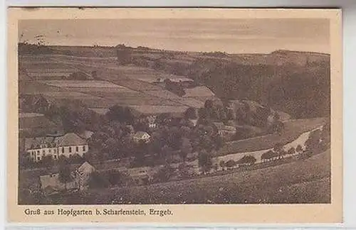 65791 Ak Gruß aus Hopfgarten bei Scharfenstein im Erzgebirge 1928