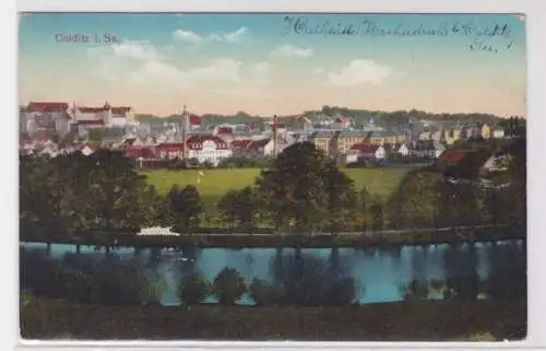 92599 Ak Colditz in Sachsen Totalansicht 1919