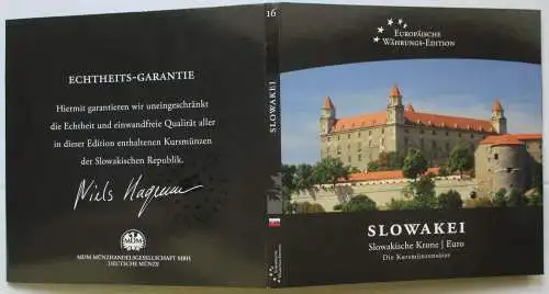 KMS Kursmünzsatz Europäische Währungs-Edition SLOWAKEI Krone + Euro (168174)