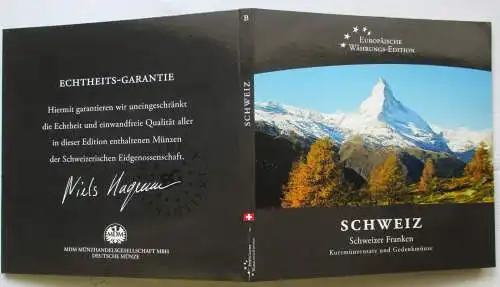 KMS Kursmünzsatz Europäische Währungs-Edition SCHWEIZ Franken Vignerons (163746)