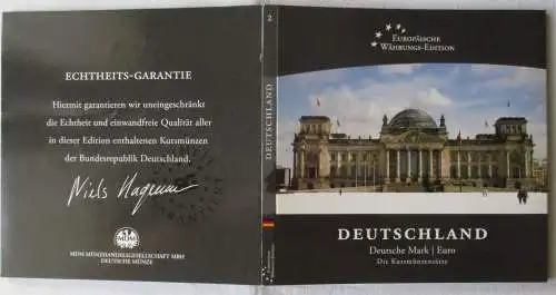 KMS Kursmünzsatz Europäische Währungs-Edition DEUTSCHLAND Mark + Euro (165180)