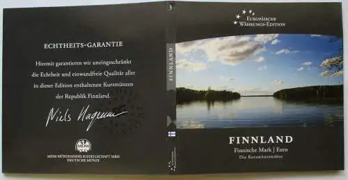 KMS Kursmünzsatz Europäische Währungs-Edition FINNLAND Mark + Euro (162214)
