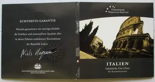 KMS Kursmünzsatz Europäische Währungs-Edition ITALIEN Lira + Euro (164256)