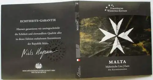 KMS Kursmünzsatz Europäische Währungs-Edition MALTA Lira + Euro (163101)