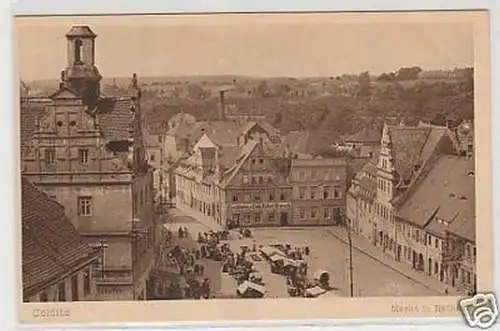 35000 Ak Colditz Markt und Rathaus um 1930