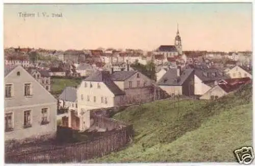 25005 Ak Treuen im Vogtland Totalansicht 1914