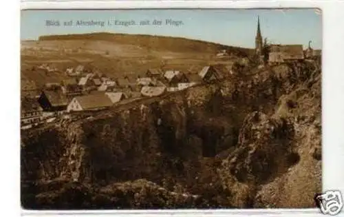 34696 Ak Blick auf Altenberg mit der Pinge um 1910