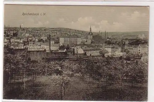 68214 Ak Reichenbach im Vogtland Totalansicht um 1920