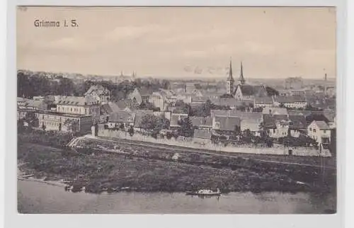 86665 Ak Grimma in Sachsen Totalansicht um 1920