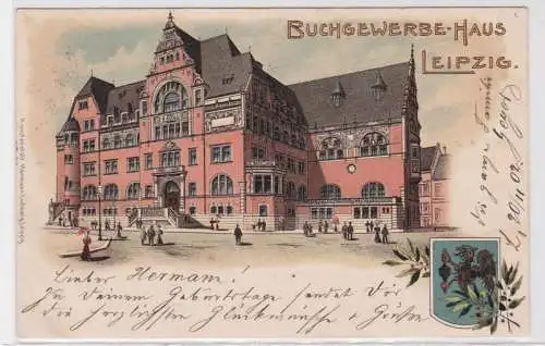 88088 Ak Lithographie Leipzig Buchgewerbehaus 1902