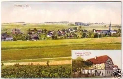 24864 Mehrbild Ak Gasthof zu Trünzig in Sa. um 1915