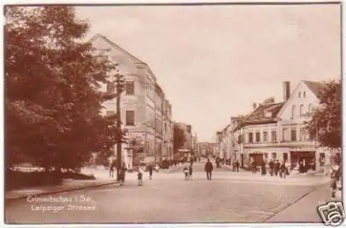 24859 Ak Crimmitschau Leipziger Strasse 1926