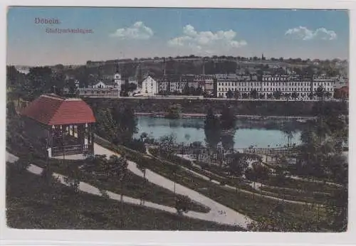 98029 Ak Döbeln Stadtparkanlagen 1920