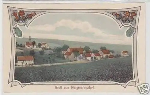 35773 Ak Gruß aus Weigmannsdorf Totalansicht um 1910