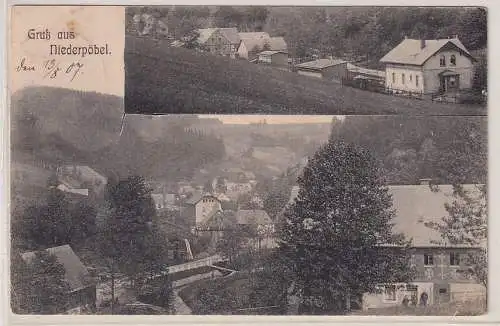 907591 Ak Gruß aus Niederpöbel 1907