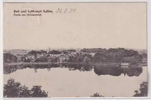 52431 Ak Bad und Luftkurort Kallies Kalisz Pomorski Partie am Mühlenteich 1930
