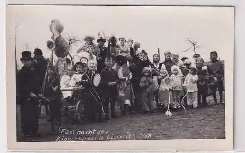 17272 Foto AK Fastnacht der Kinderschaar in Lödderitz 1938