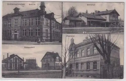 99816 Mehrbild Ak Gräfenhainichen Schule, Bahnhof, Gasanstalt, Postamt 1916