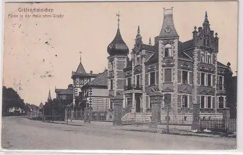 73383 Ak Gräfenhainichen Partie in der Halle´schen Strasse 1916